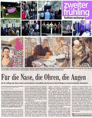 Zweiter Frühling; Frühjahr 2013 und Badische Zeitung; 27.10.2014